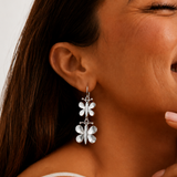 Sterling Silver Butterfly Flutter Earrings, handcrafted 92.5% sterling silver jewellery by Silver Play