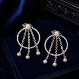 Sterling Silver Silver Cascade Chains Earring