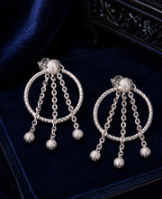 Sterling Silver Silver Cascade Chains Earring