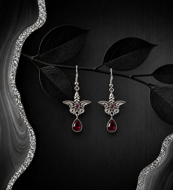 Sterling Silver Designer Monarch Elegance Drop Earring