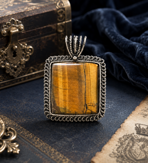 Dhan Drishti Tiger Eye Pendant
