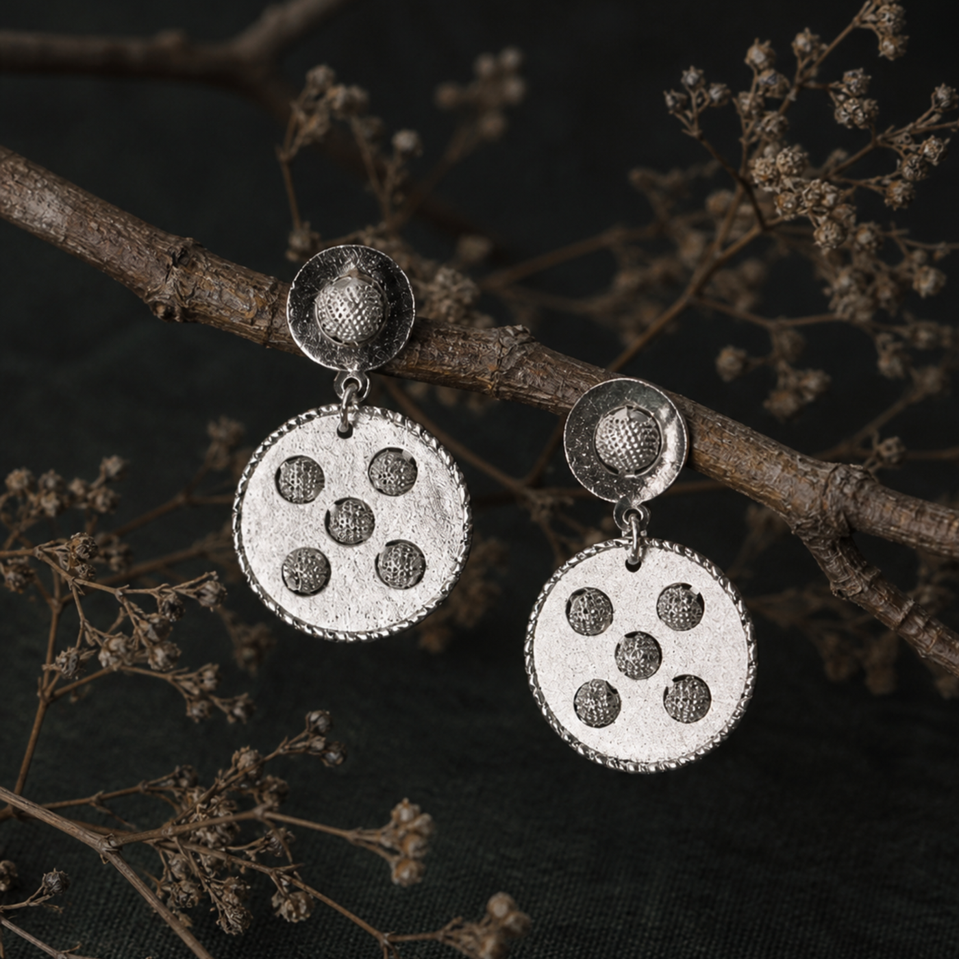 Sterling Silver Earring Disc Delight