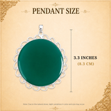 Sterling Silver Evergreen Glow Green Onyx Pendant, handcrafted 92.5% sterling silver jewellery by Silver Play