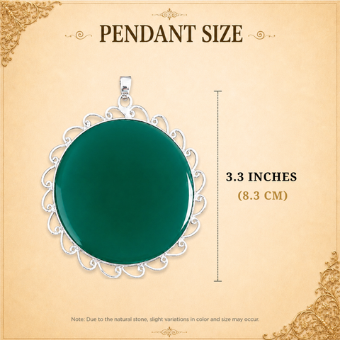 Sterling Silver Evergreen Glow Green Onyx Pendant