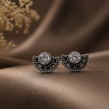 Sterling Silver Half Moon Sophistication Earring