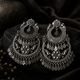 Sterling Silver Heritage Anarkali Rani Style Earring with Self Antique Design