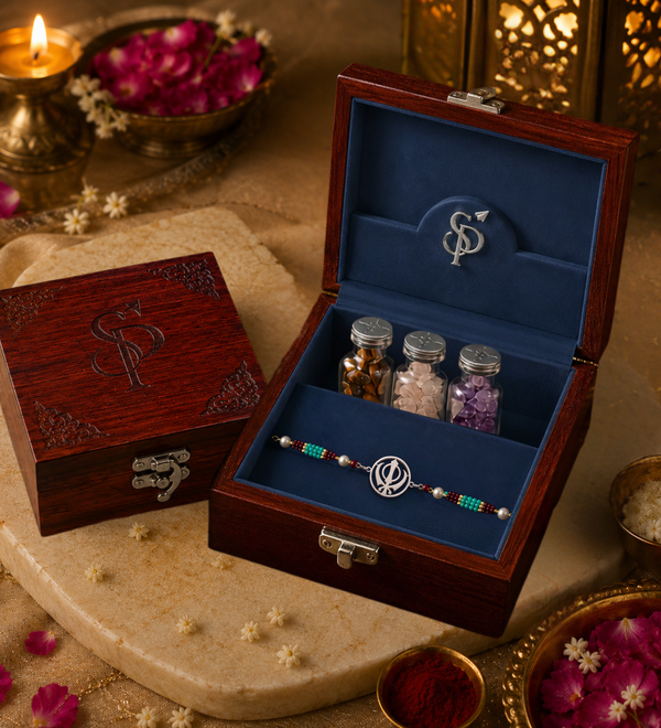 Sterling Silver Khanda Rakhi