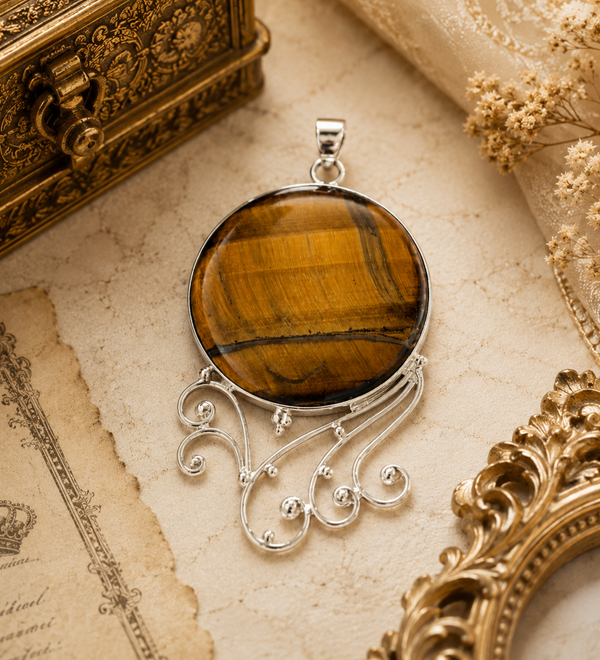 Sterling Silver Tiger Eye Pendant