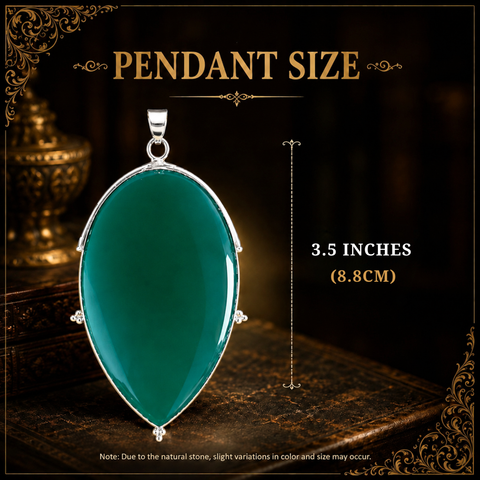 Sterling Silver Misty Meadow Green Onyx Pendant