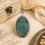 Sterling Silver Nayi Disha Labradorite Kavach Pendant