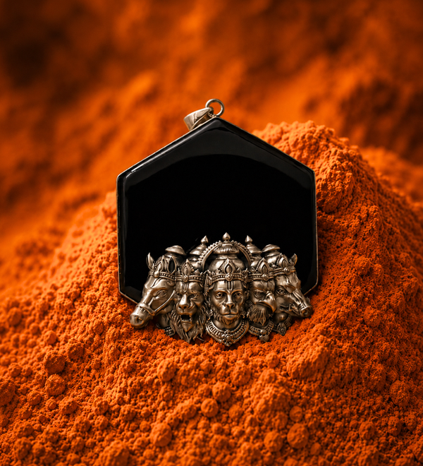 Sterling Silver Panchmukhi Hanuman Pendant