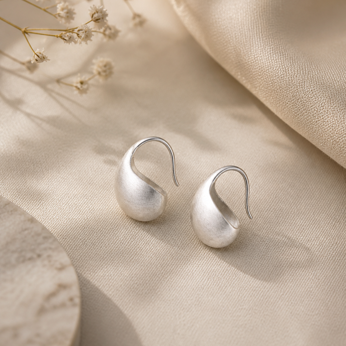 Sterling Silver Petal Cuffs Earring