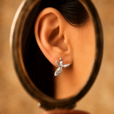Sterling Silver Plumed Sparrow Earrings, handcrafted 92.5% sterling silver jewellery by Silver Play