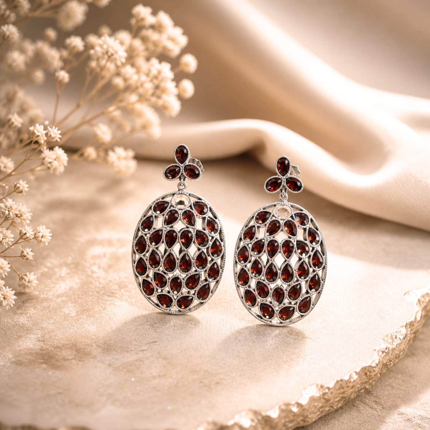 Sterling Silver Radiant Soiree Earrings