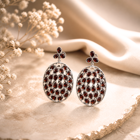 Sterling Silver Radiant Soiree Earrings