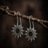 Sterling Silver Radiant Sun Earrings, handcrafted 92.5% sterling silver jewellery by Silver Play