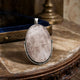 Sterling Silver Rose Quartz Oval Minimalist Pendant