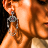 Sterling Silver Strings Hoop Earrings