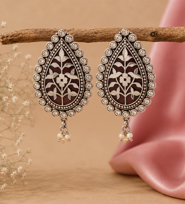 Sterling Silver Thewa Raindrop Earrings