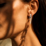 Sterling Silver Triangular Sword Earrings, handcrafted 92.5% sterling silver jewellery by Silver Play