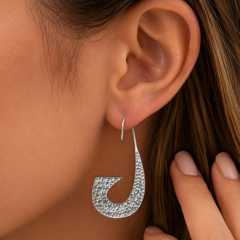 Sterling Silver U-Curve Statement Earrings