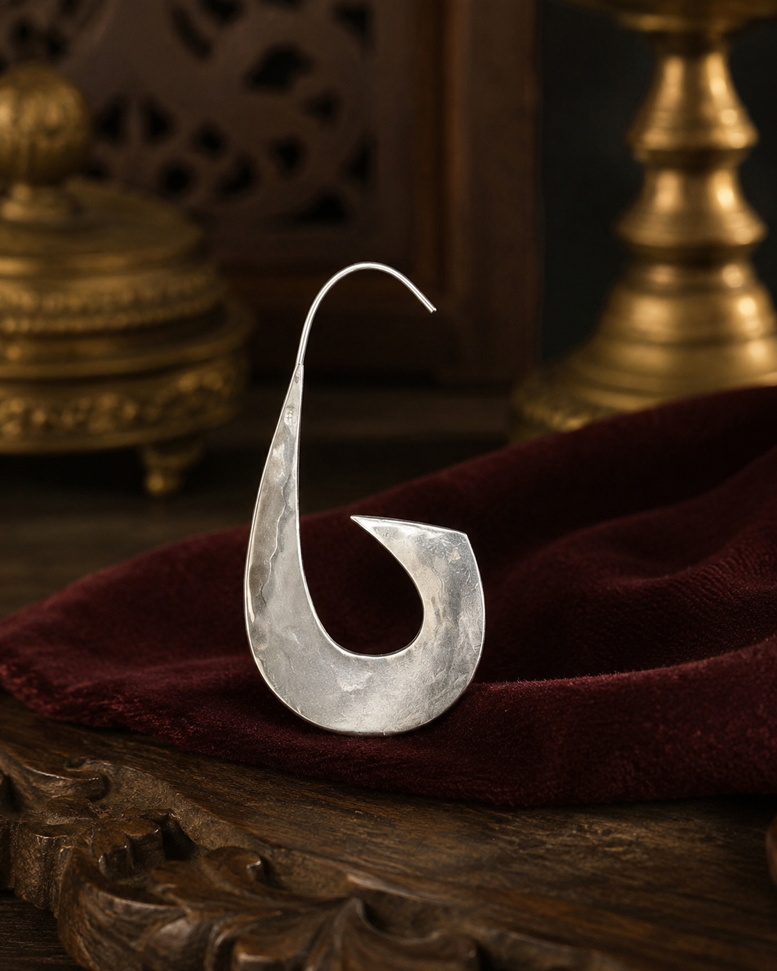 Sterling Silver U-Curve Statement Earrings
