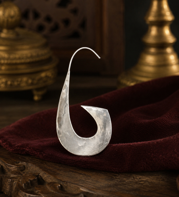 Sterling Silver U-Curve Statement Earrings