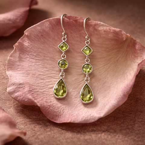 Sterling Silver Verdant Grace Drops Earring