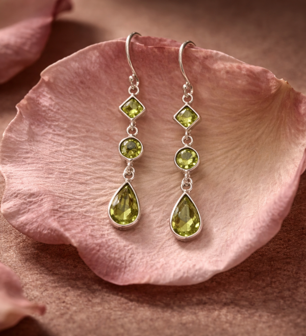 Sterling Silver Verdant Grace Drops Earring