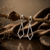 Sterling Silver Western Tie Drop Earrings