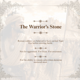 Silver & Tiger Eye — The Warrior's Stone benefits card